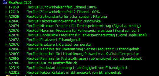 WinOLS – 15 neue FlexFuel-Kennfelder